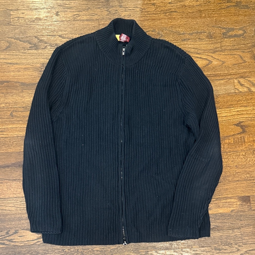 Merona Men's Zip Up Black Sweater